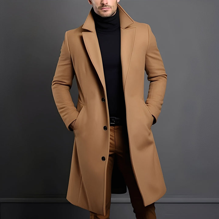 Amarae | Elegant Wool Trench Coat for Men