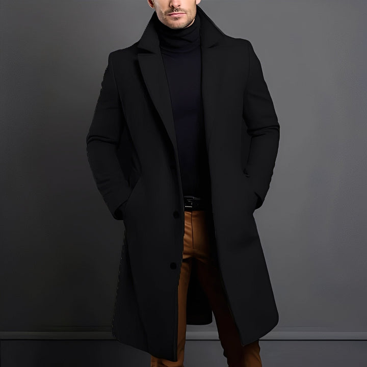 Amarae | Elegant Wool Trench Coat for Men