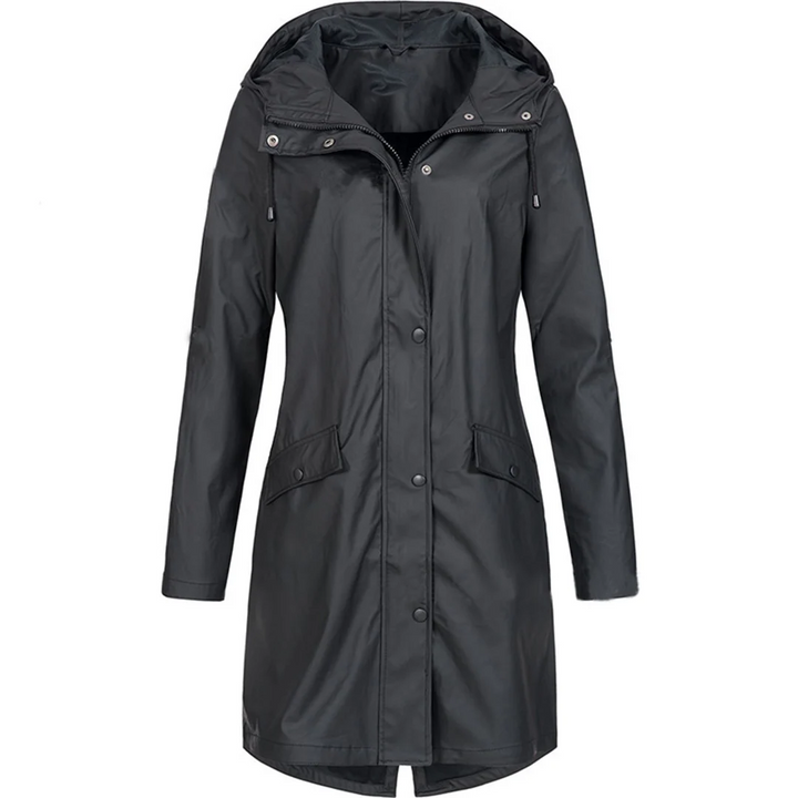 Amarae | Rain jacket - Tailored fit - Water-repellent - With hood and button closure