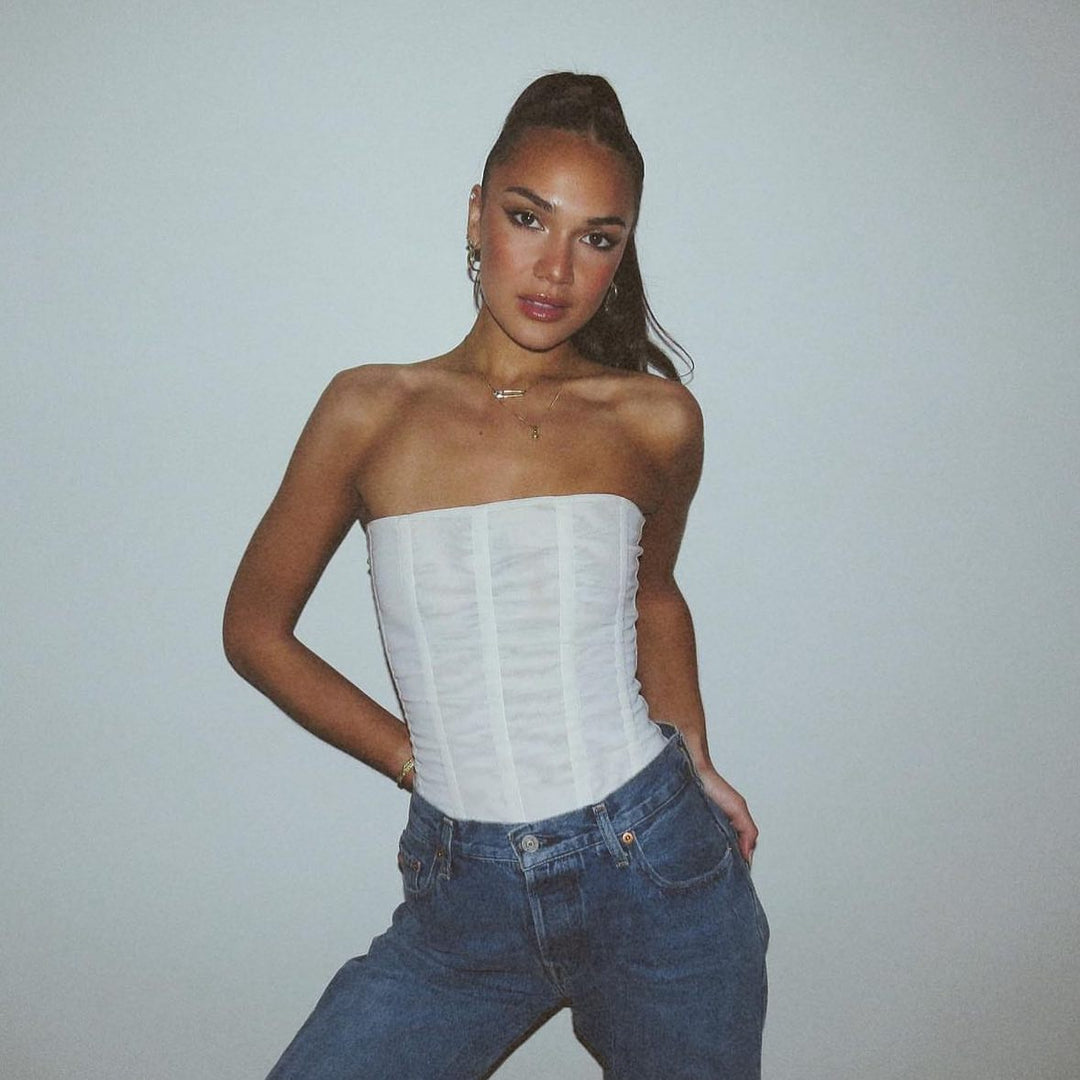 Amarae | Chiffon corset top