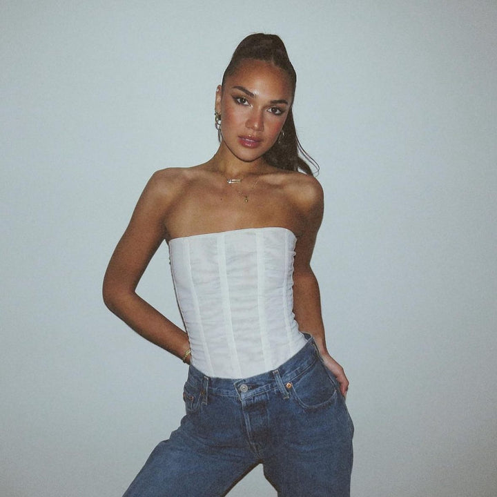 Amarae | Chiffon corset top