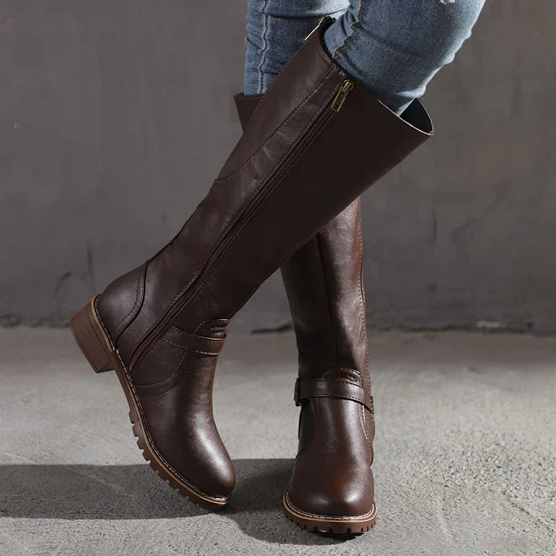 Chic Und Stil | Elegant Leather Boots Trendy Women's Boots for Every Occasion