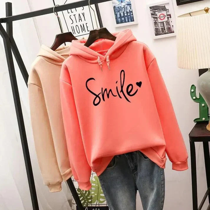 Amarae | Comfortable "Smile" Graphic Hoodie