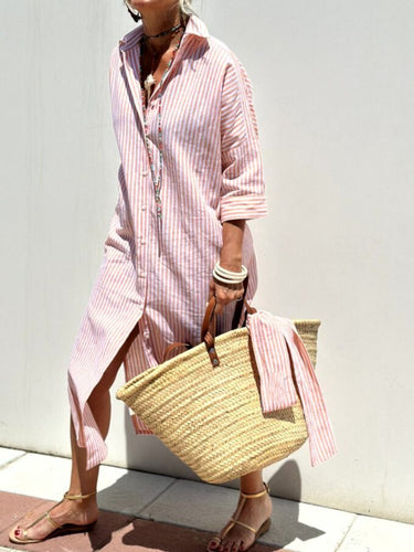 Amarae | Classic Striped Shirt Dress