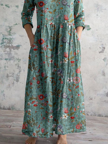 Amarae | V Neck Flower Dress