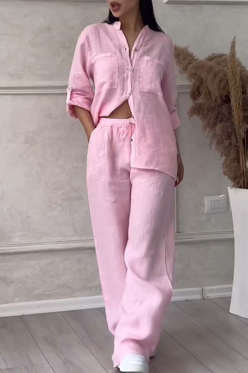 Lune London | Two-Piece Set with Pants Made of Cotton and Linen