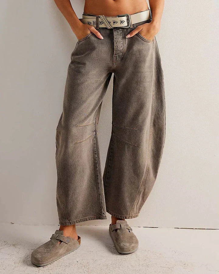 Lune London | Mid Rise Barrel Jeans for Women
