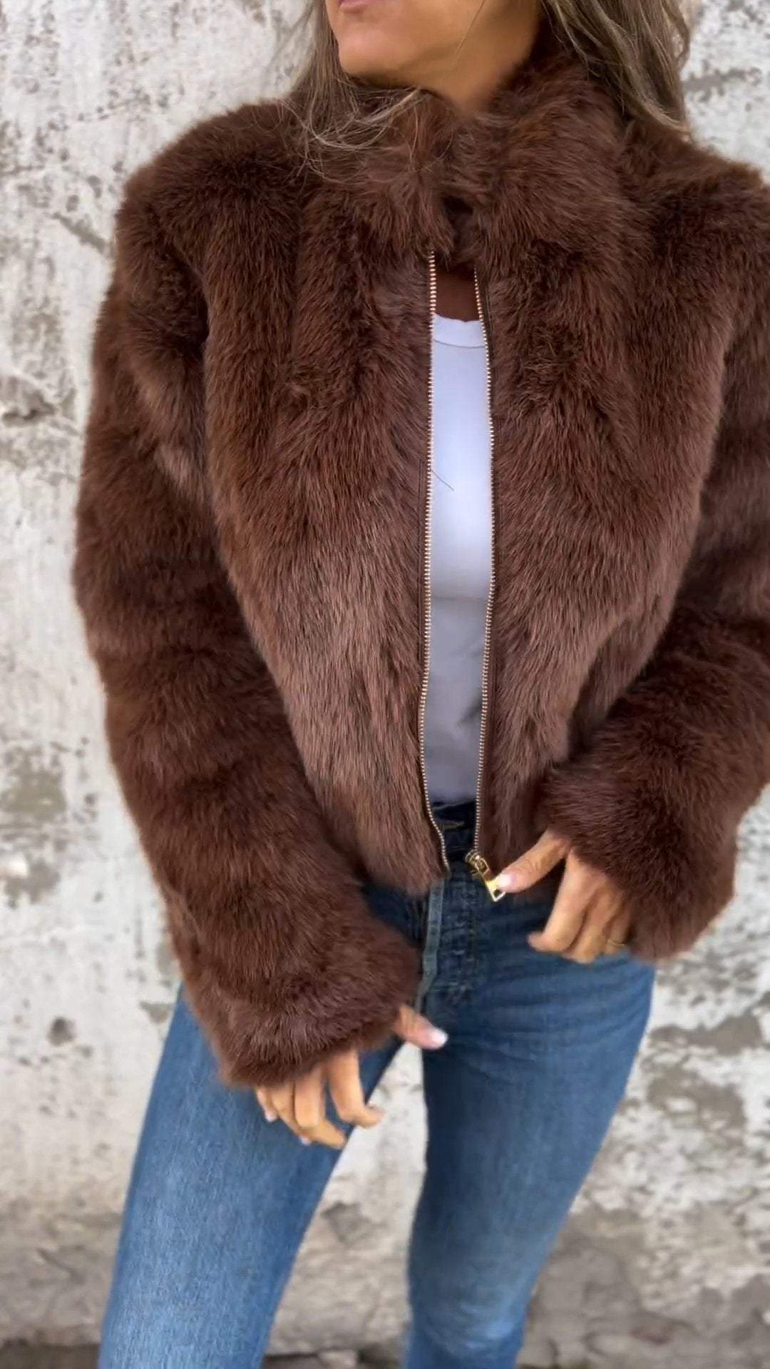 Amarae | Women's winter coat soft - Beige - Warm and comfortable