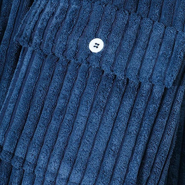 Amarae | Stylish Dark Blue Casual Corduroy Autumn Overshirt for Men