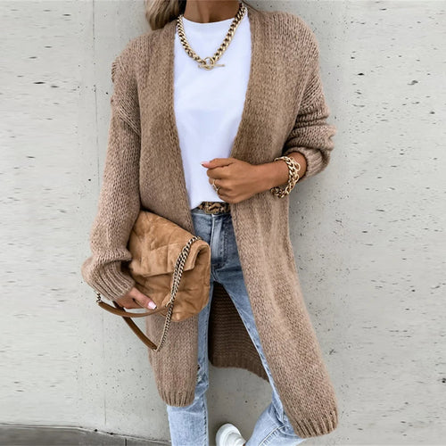 Amarae | Elegant Cashmere Women's Cardigan In Mid Length