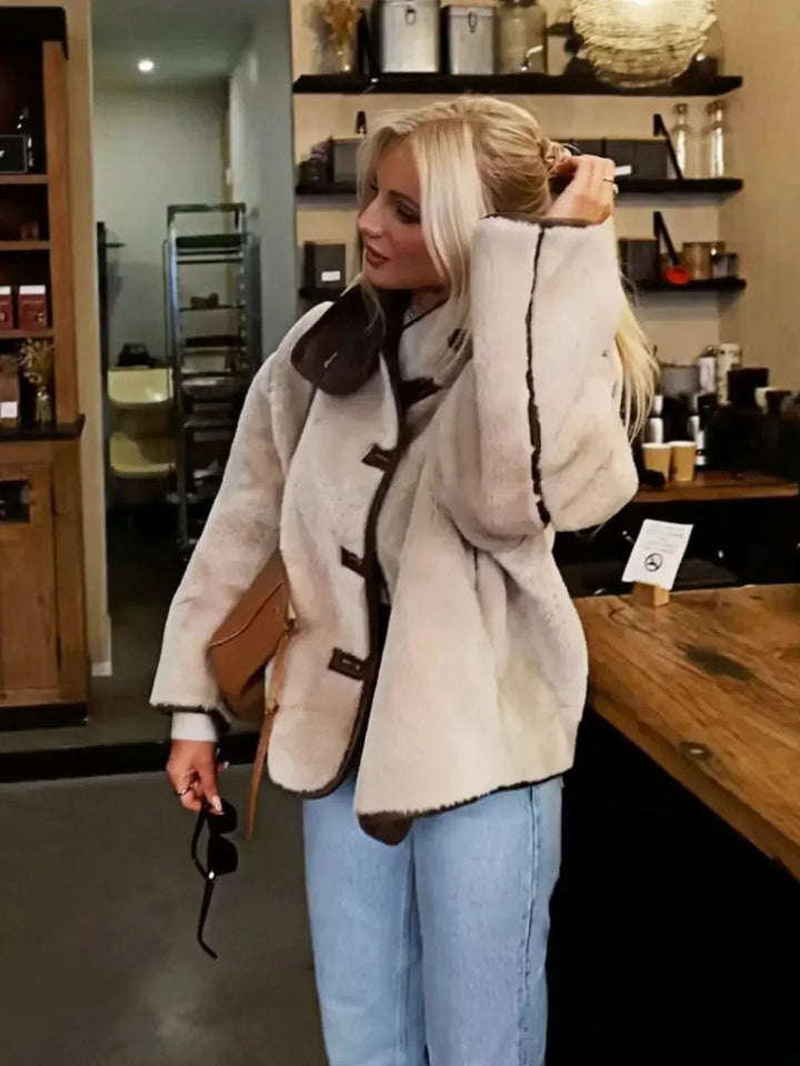 Amarae | Shearling Stand Collar Jacket