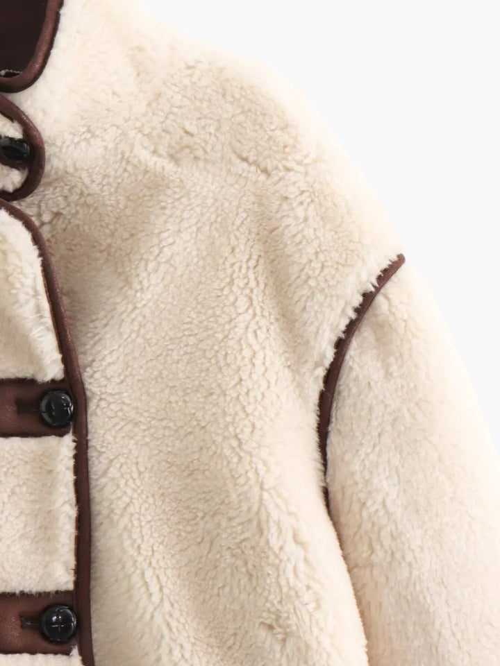 Amarae | Shearling Stand Collar Jacket