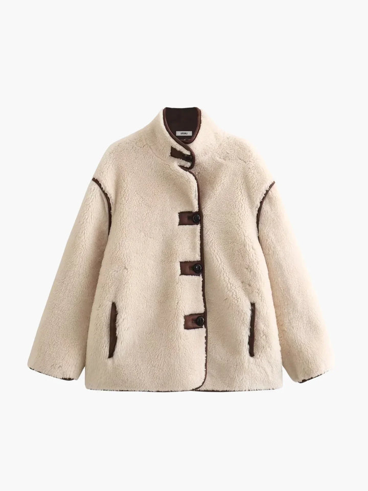 Amarae | Shearling Stand Collar Jacket