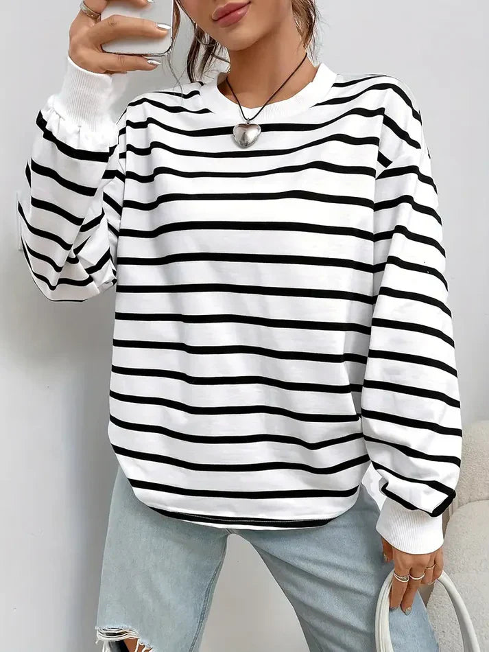 Amarae | Striped Sweatshirt for Women
