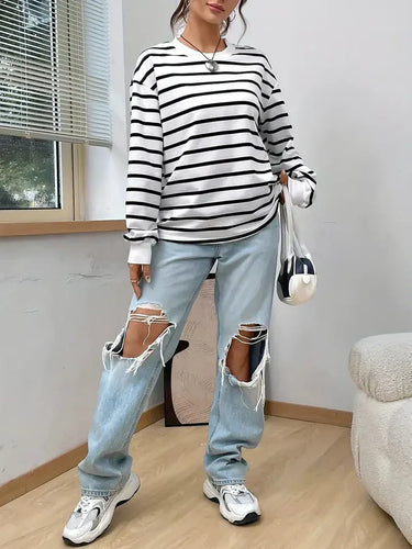 Amarae | Striped Sweatshirt for Women