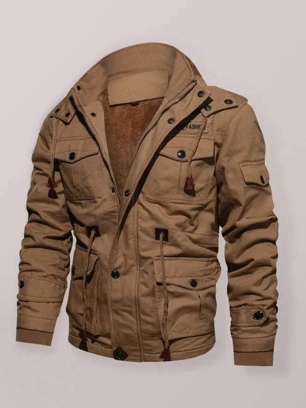 Lune London | Loose Stand Collar Hoodie Jacket for Men Winter