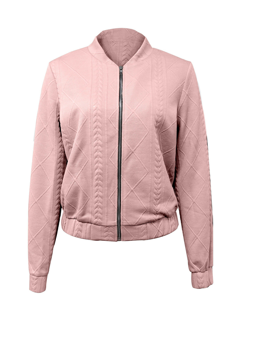 Amarae | Casual bomber jacket with solid color texture