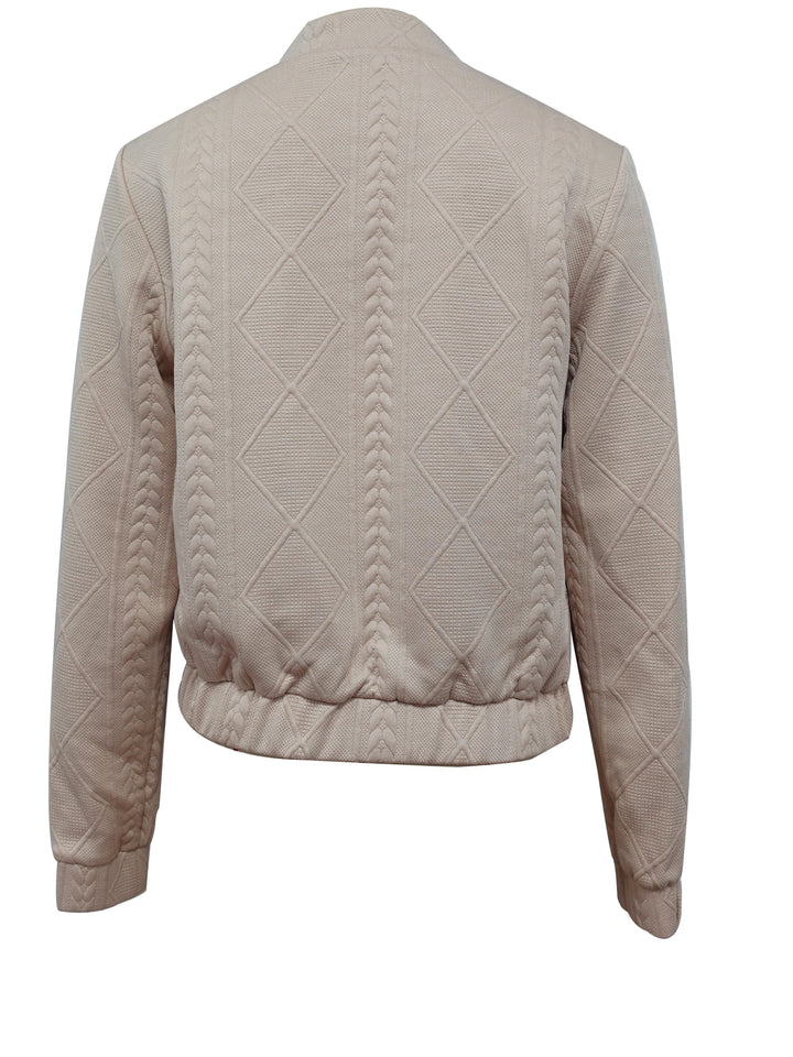 Amarae | Casual bomber jacket with solid color texture
