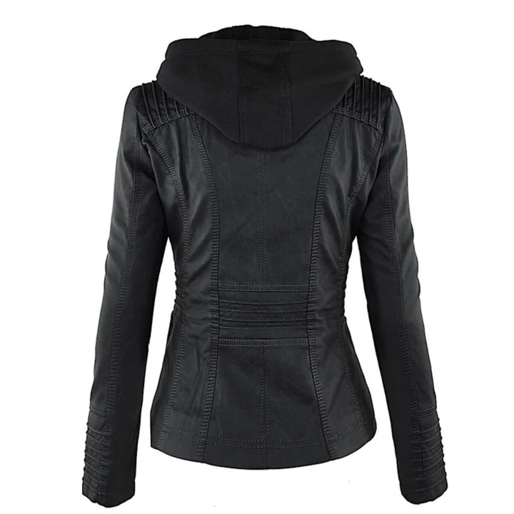 Lune London | Elegant Leather Women's Jacket with Hood