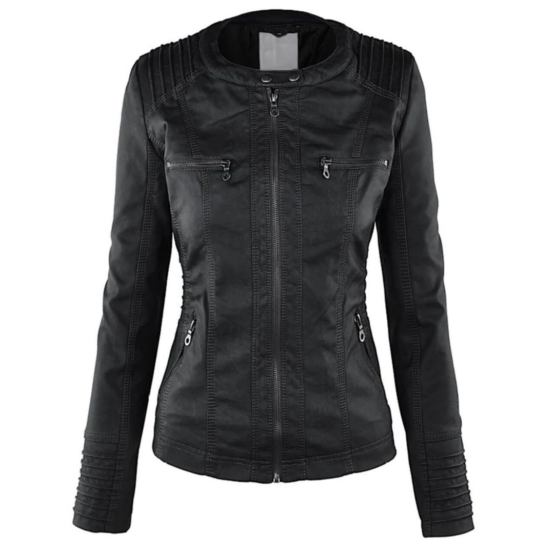 Lune London | Elegant Leather Women's Jacket with Hood