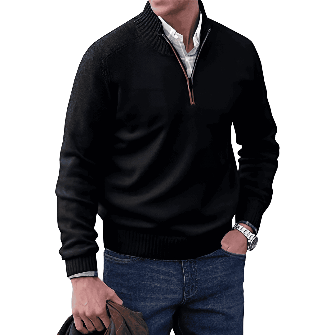 Lune London | Luxurious Cashmere Zip-Up Men's Sweater