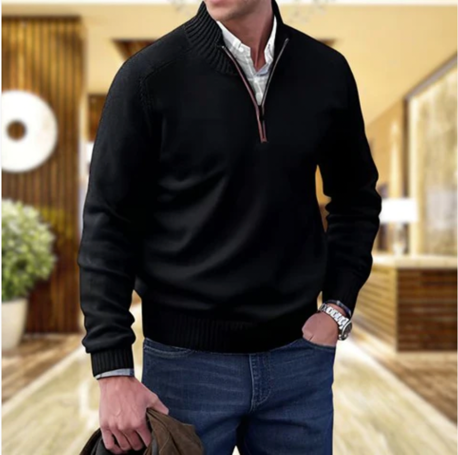 Lune London | Luxurious Cashmere Zip-Up Men's Sweater
