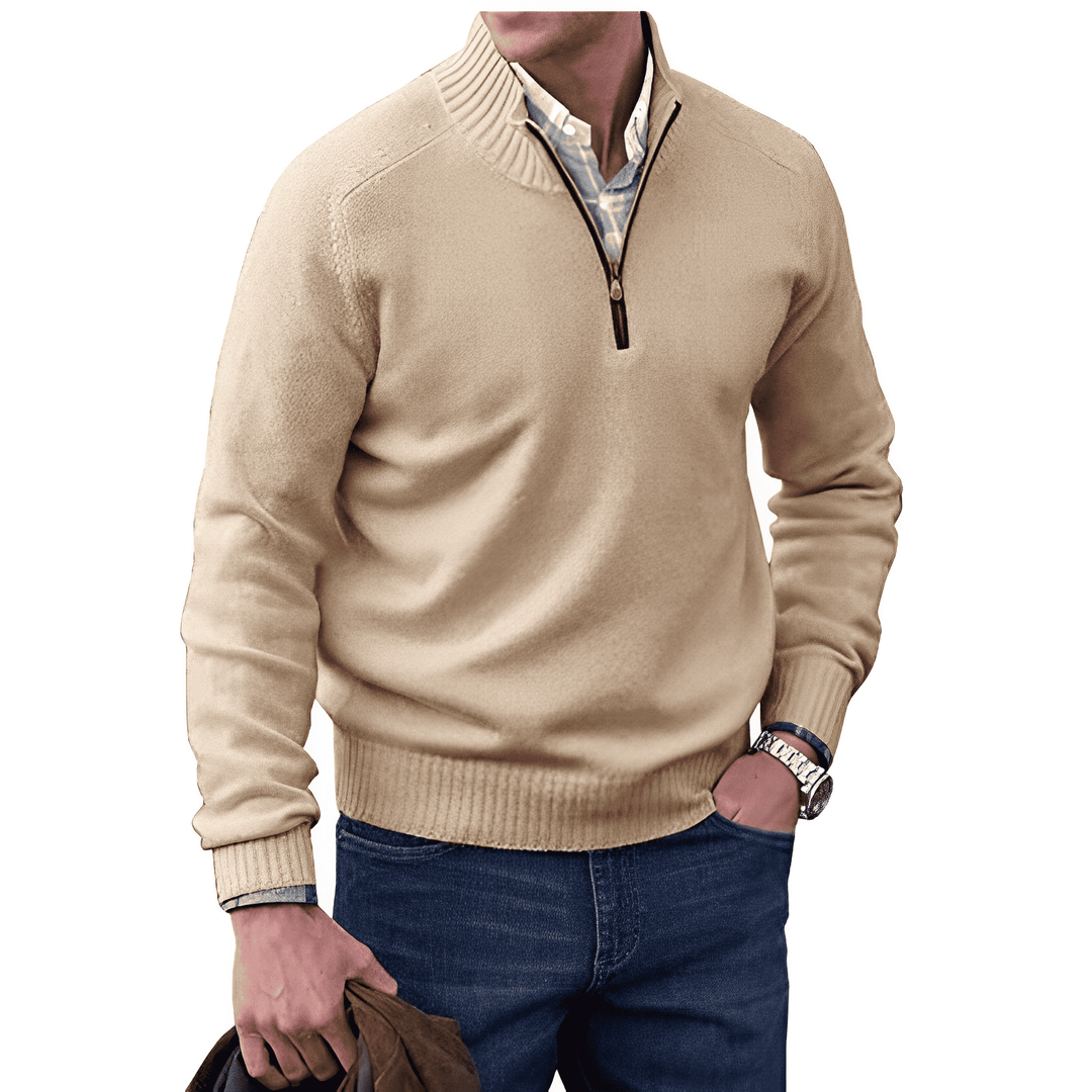 Lune London | Luxurious Cashmere Zip-Up Men's Sweater