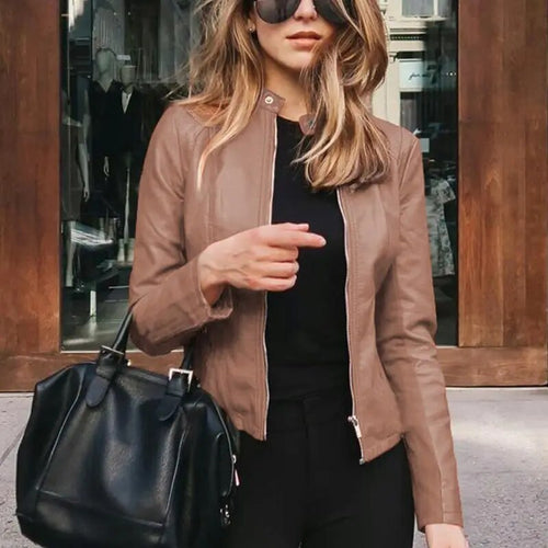 Amarae | Classic leather jacket for women