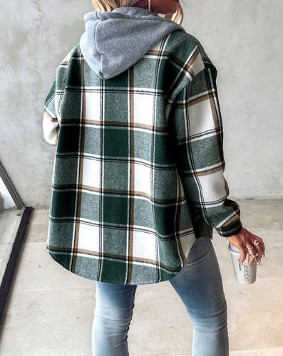 Amarae | Checked Hooded Jacket