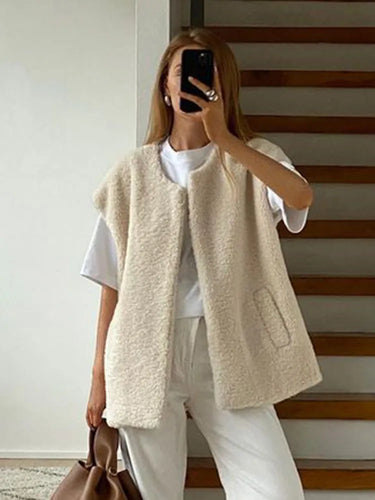 Amarae | Striped white vest