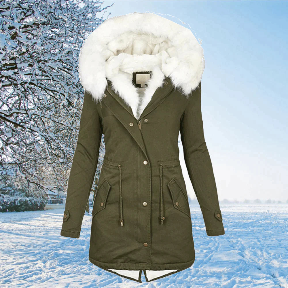 Amarae | The new parka jacket with hood and fur lining in oversized size