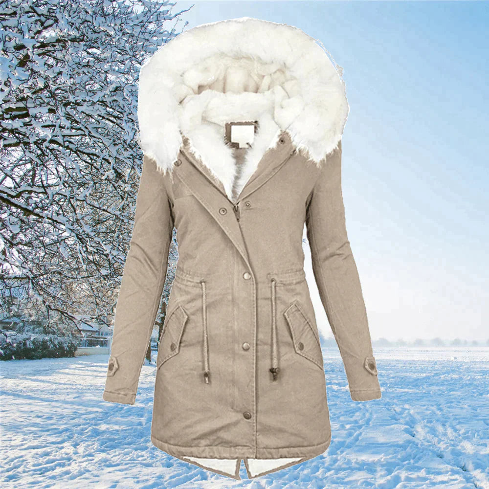 Amarae | The new parka jacket with hood and fur lining in oversized size