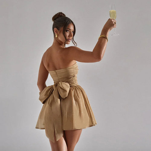 Amarae | Sparkling dress with large bow