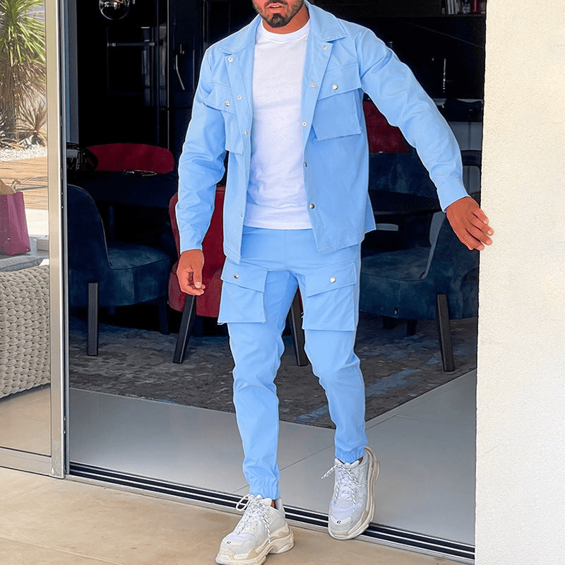 Lune London | Two-piece Men's Cargo Suit Men's Cargo Pants & Shirt Trendy