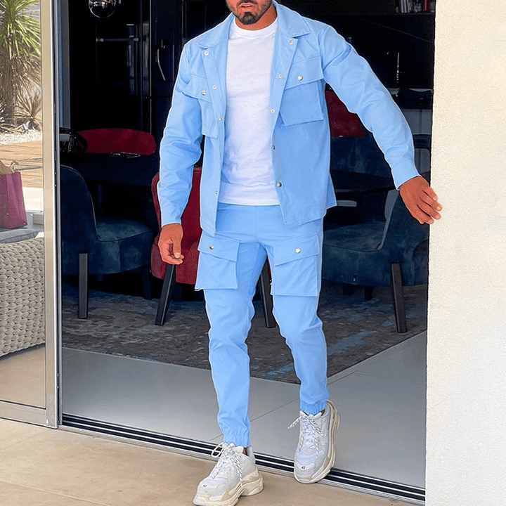 Lune London | Two-piece Men's Cargo Suit Men's Cargo Pants & Shirt Trendy