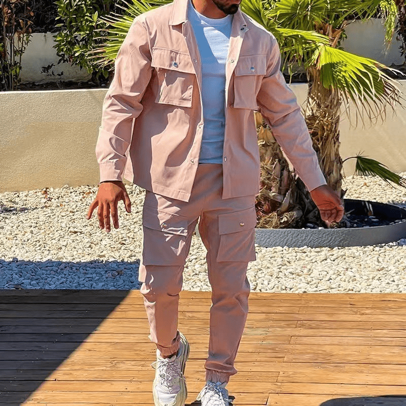 Lune London | Two-piece Men's Cargo Suit Men's Cargo Pants & Shirt Trendy