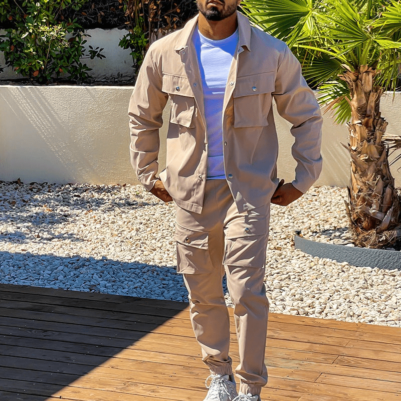 Lune London | Two-piece Men's Cargo Suit Men's Cargo Pants & Shirt Trendy