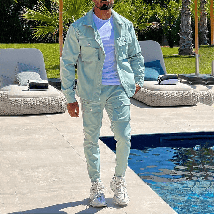 Lune London | Two-piece Men's Cargo Suit Men's Cargo Pants & Shirt Trendy