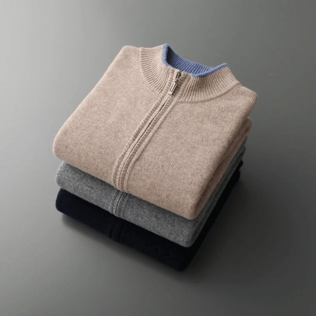 Lune London | Men's Cashmere Zip Jacket