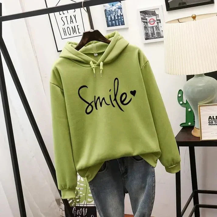 Amarae | Comfortable "Smile" Graphic Hoodie