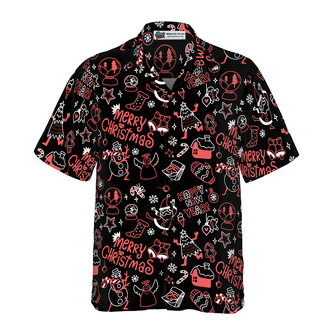 Lune London | Christmas Hawaiian shirts Hyperfavor, Christmas striped short sleeve shirt, Christmas gift idea for men and women