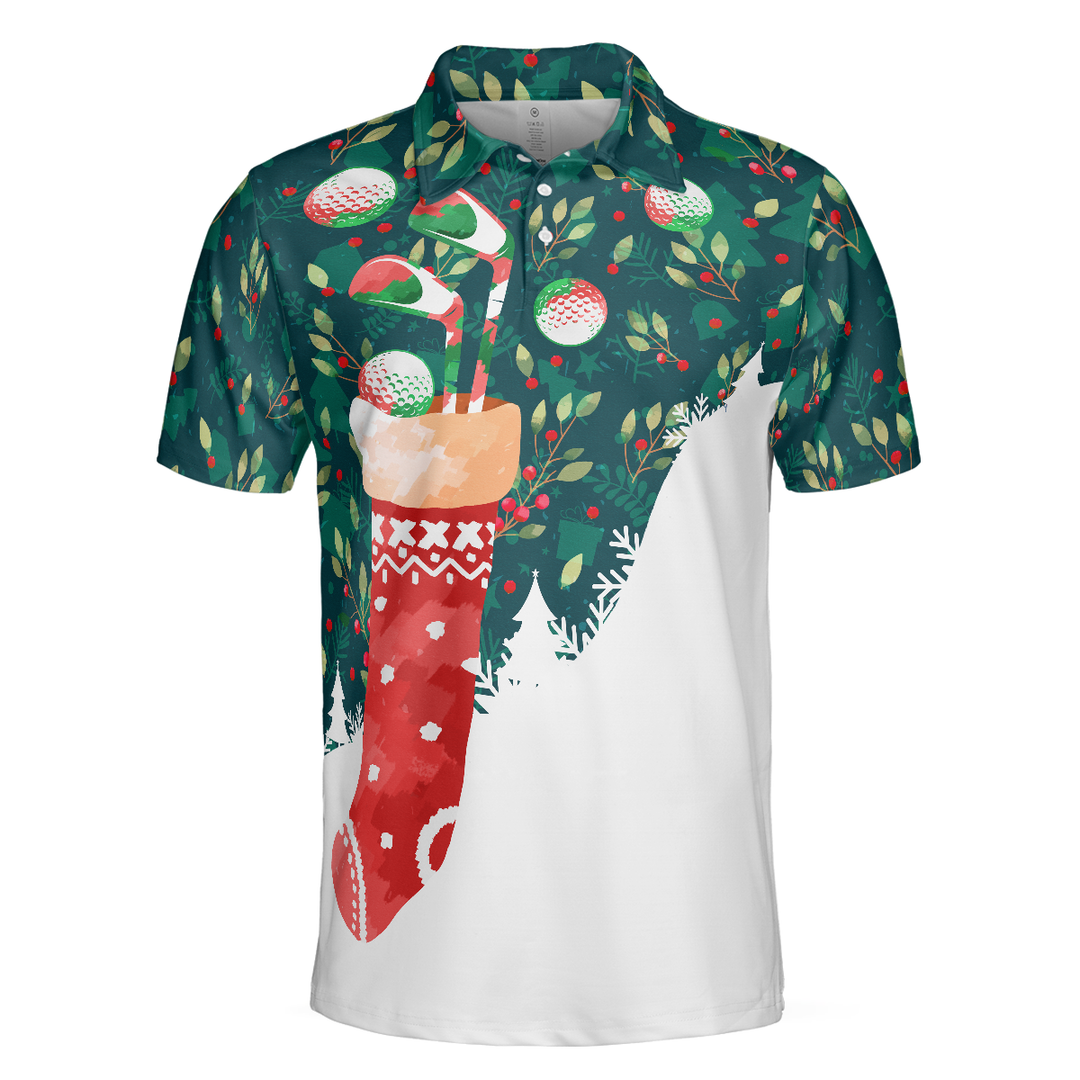 Lune London | Christmas Golf Shirts for Men and Women, Christmas Socks with Golf Ball Pattern Short Sleeve T-Shirt for Men