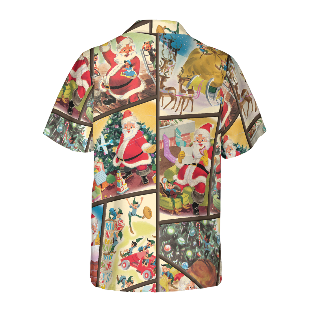 Lune London | Hyperfavor Christmas Hawaiian shirts for men and women, Santa's Elf button-up Hawaiian shirt gift short sleeves