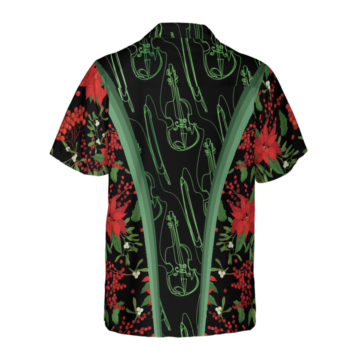 Lune London | Hyperfavor Christmas Hawaiian shirts, short sleeve Christmas violin music pattern shirt, Christmas shirt gift idea for men and women