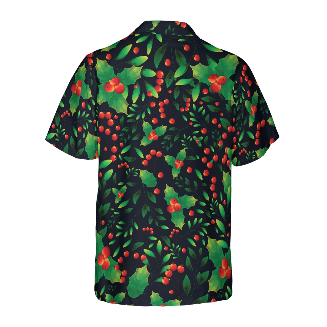 Lune London | Hyperfavor Christmas tree motif Hawaiian shirt, short sleeve Christmas shirts button-up for men and women