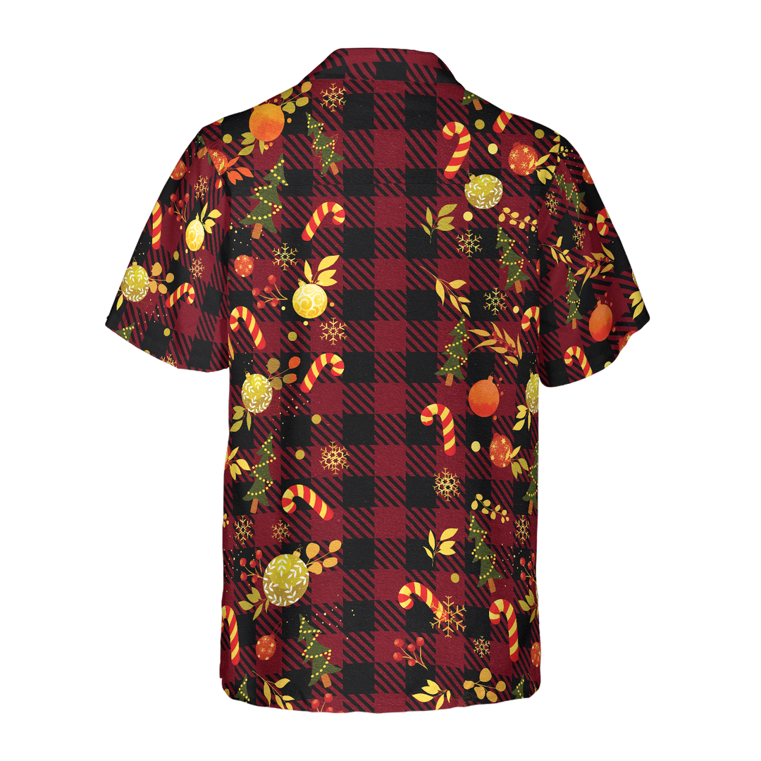 Lune London | Hyperfavor Christmas Hawaiian Shirts, Merry Christmas Red Checkered Short Sleeve T-Shirt, Christmas T-Shirt Gift Idea for Men and Women