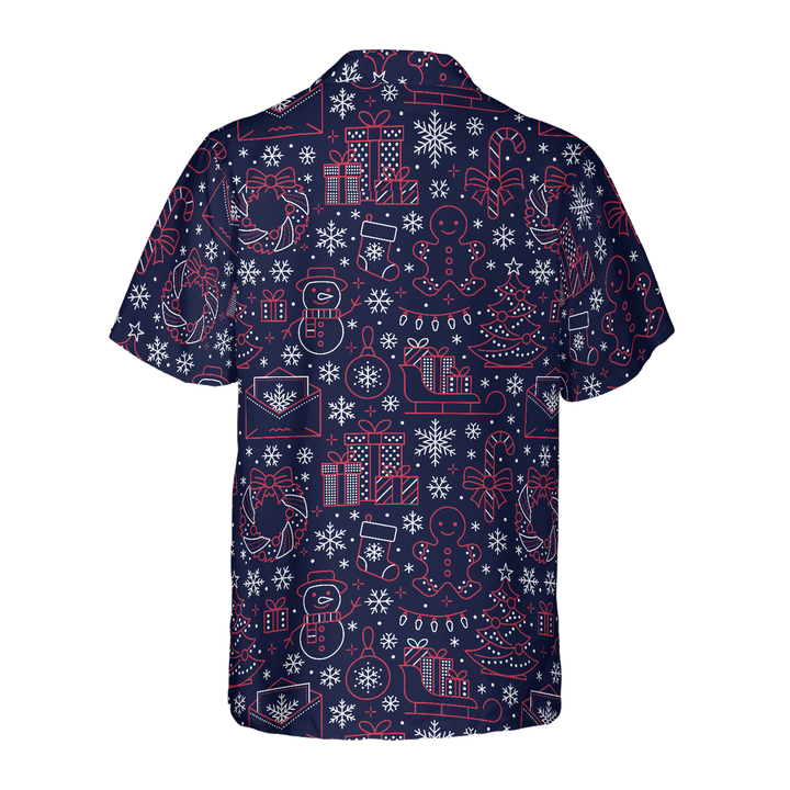 Lune London | Hawaiian shirts, short sleeve Christmas lines pattern shirt, Christmas gift idea for men and women