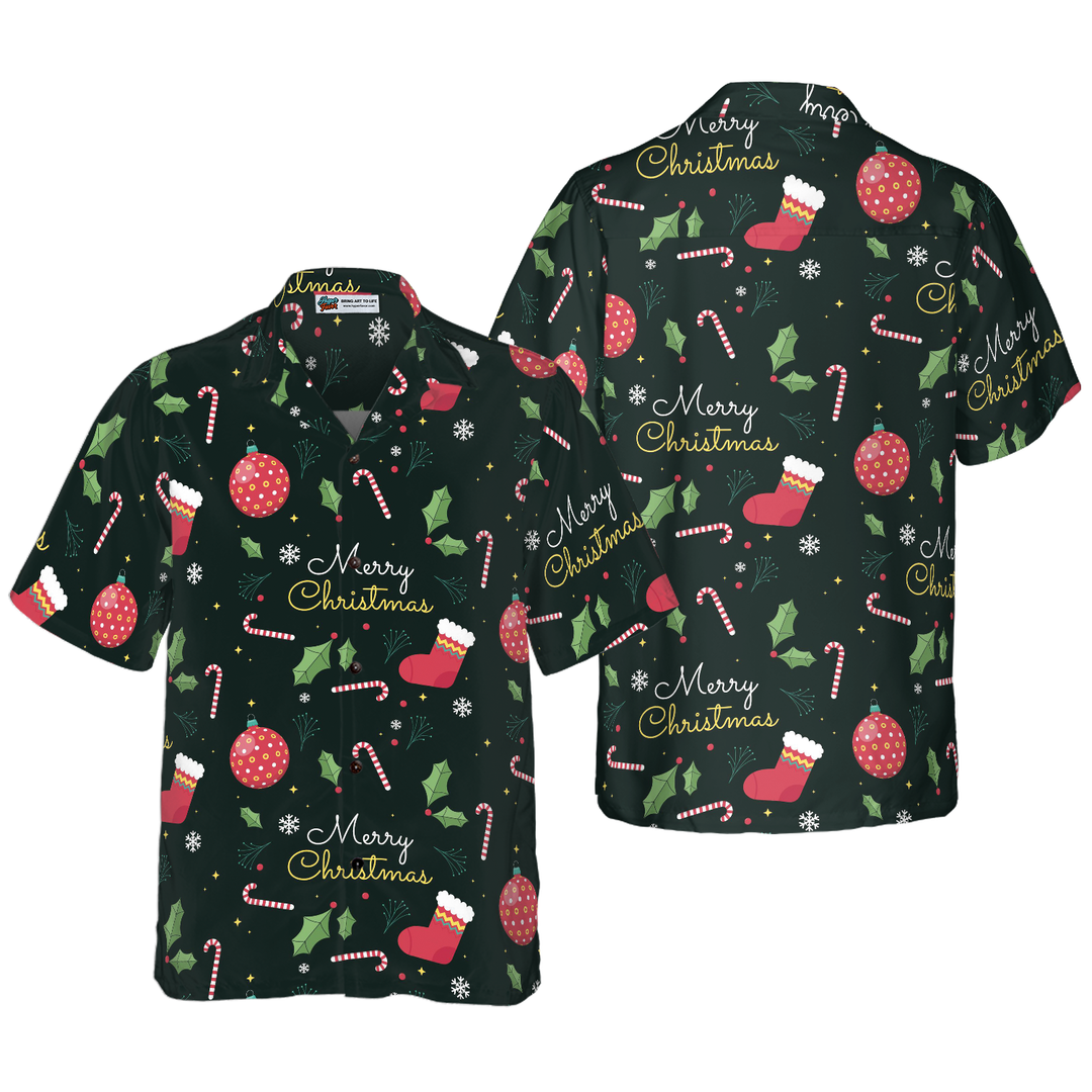 Lune London | Hyperfavor Christmas Hawaiian Shirts, Short Sleeve Merry Christmas Pattern Shirt, Christmas Shirt Gift Idea for Men and Women
