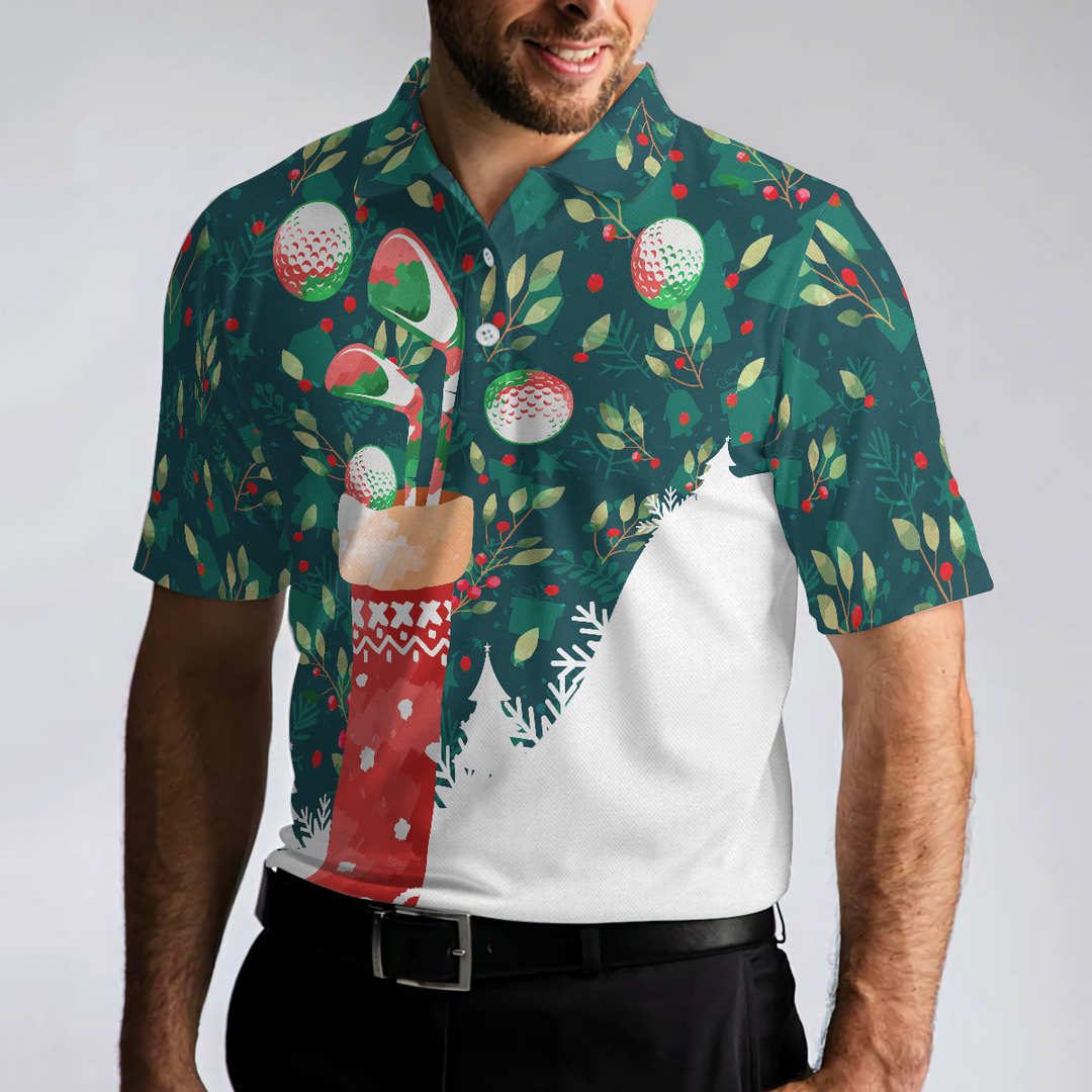 Lune London | Christmas Golf Shirts for Men and Women, Christmas Socks with Golf Ball Pattern Short Sleeve T-Shirt for Men