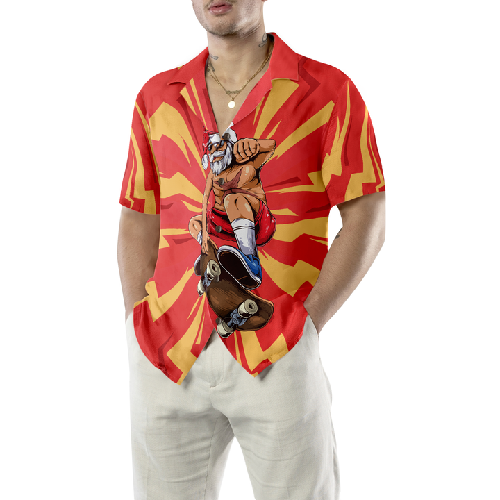 Lune London | Hyperfavor Christmas Hawaiian Shirts for Men and Women, Santa Skater Short Sleeve Hawaiian Shirt